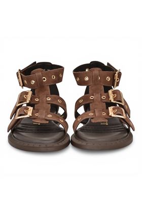 Sandalo donna Janet & Janet in camoscio colore testa di moro. JANET & JANET | 826-847